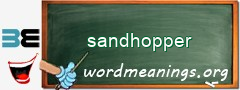 WordMeaning blackboard for sandhopper